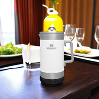 Thumbnail for STANLEY Classic Stay-Hot French Press Coffee Maker 48 oz | 5 Minute Brew, 4 Hours Hot | Mesh Filter for Coffee Grounds | Insulated Stainless Steel French Press | BPA-Free | Polar