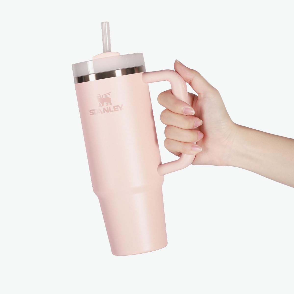 Stanley H2.0 Vacuum Quencher, 0.3 gal (0.88 L), Ash Gray, Cold Insulation, Durable, Straw Water Bottle, Summer, Outdoors, Dishwasher Safe