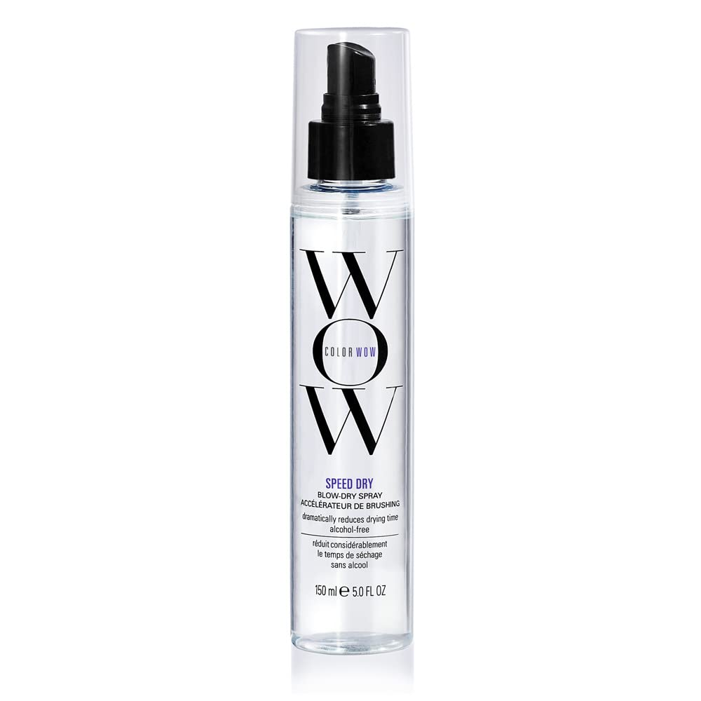 COLOR WOW Speed Dry Blow Dry Spray â€“ Cut Blow Dry Time by 30% | Heat Protectant, Prevent Breakage | Cruelty-Free & Gluten-Free