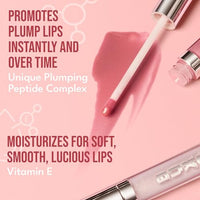 Thumbnail for Buxom Full-On Tinted Lip Plumper Gloss, High-Shine Moisturizing Lip Gloss with Peptides and Vitamin E, Vegan Formula, AM Kelly (Bubble Gum Pink Sparkle)