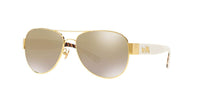 Thumbnail for Coach HC7059 Sunglasses, Gold/Gold Mirrored Gradient, 58 mm