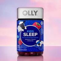 Thumbnail for OLLY Kids Sleep Gummies, 0.5mg Melatonin, L Theanine, Chamomile, and Lemon Balm, Raspberry - 70 Count