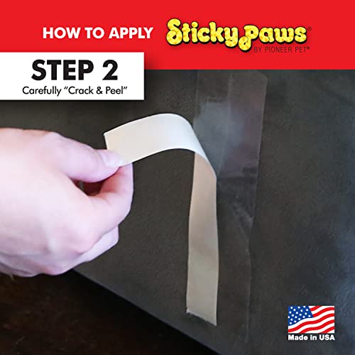 Sticky Paws Pioneer Pet Cat Training Aid - Deter Scratching - Sticky Sheets (Strips (2" x 12"))