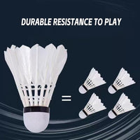 Thumbnail for ZHENAN 12-Pack Advanced Goose Feather Badminton Shuttlecocks with Great Stability and Durability,Indoor Outdoor Sports Hight Speed Training Badminton Birdies Balls