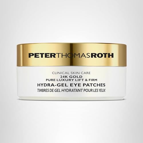 Peter Thomas Roth | 24K Gold Firming Hydra-Gel Eye Patches | Gold-Infused Eye Mask Patches for Fine Lines, Crow's Feet and Dark Circles
