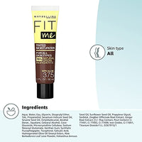 Thumbnail for Maybelline Fit Me Tinted Moisturizer, Natural Coverage, Face Makeup, 375, 1 Count
