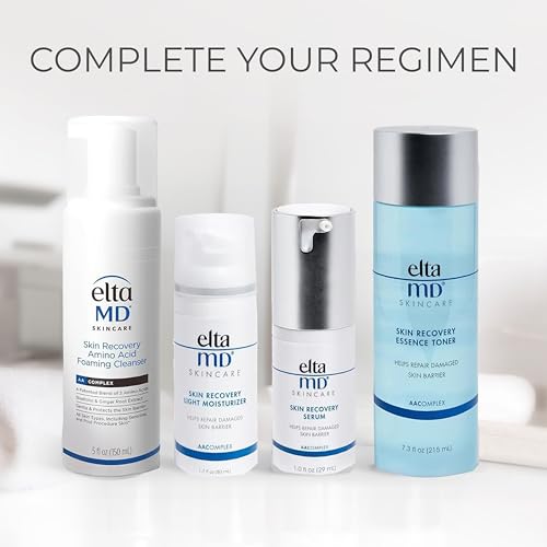 EltaMD Skin Recovery Amino Acid Foaming Cleanser, Gentle Face Cleanser for Sensitive Skin, Proven to Gently Remove Makeup and Sunscreen,Fragrance Free and Noncomedogenic, Foaming Face Wash, 5 oz