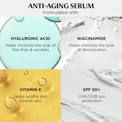 IT Cosmetics CC+ Cream (Light Medium) - Natural Full Coverage Foundation With SPF 50+, Color Corrector & Anti-Aging Hydrating Serum, Hyaluronic Acid + Peptides, Lightweight - 1.08 fl oz