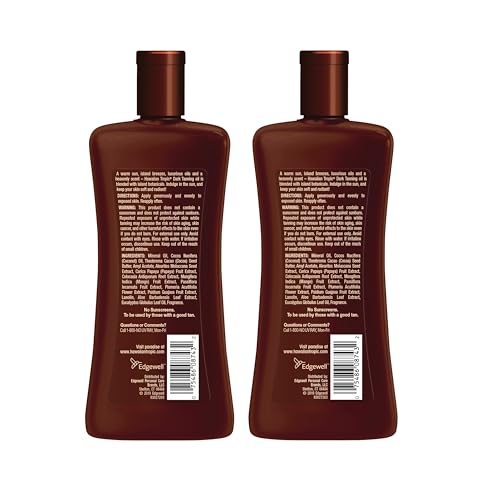 Hawaiian Tropic Dark Tanning Oil, 8 Fl Oz | Moisturizing Body Oil with Cocoa Butter, Tan Enhancer, 8 Fl Oz each Twin Pack