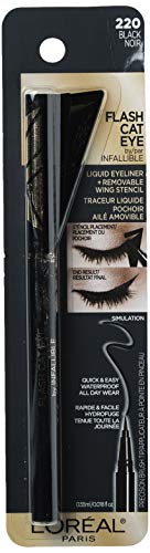 Thumbnail for L'Oreal Paris Makeup Infallible Flash Cat Eye Waterproof Liquid Eyeliner, Black, 0.44 oz.