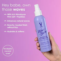 Thumbnail for V&Co. Wave Babe Texturizing Pink Salt Spray – Beach Wave Spray for Wavy Hair with Himalayan Pink Salt & Peptides – Lightweight Texturizing & Volumizing Mist for Soft, Touchable Texture – 6 oz