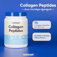 Thumbnail for Nutricost Collagen Peptides Powder 1LB (454 G) - Grass Fed Bovine Collagen Hydrolysate (Unflavored)