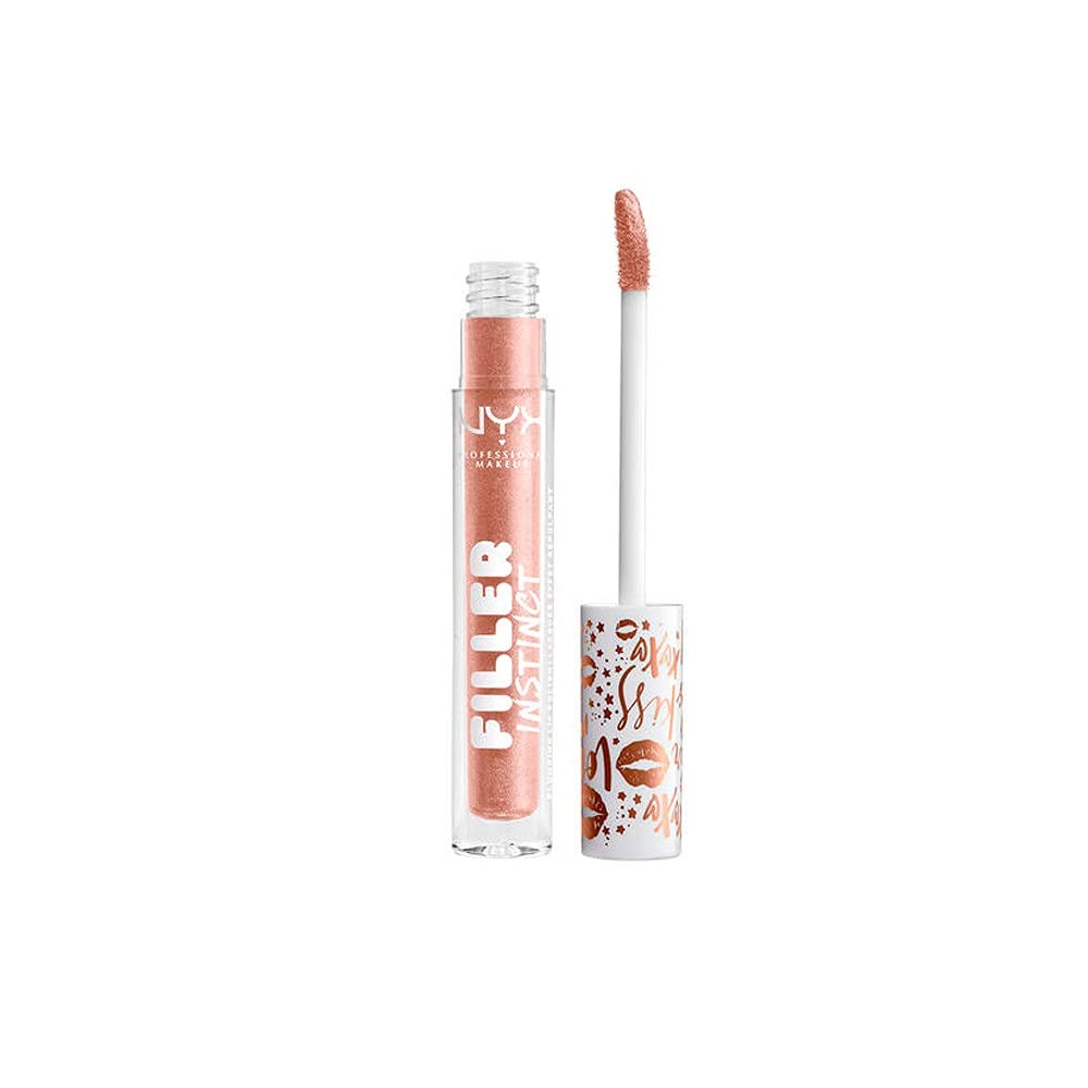 NYX PROFESSIONAL MAKEUP Filler Instinct Plumping Lip Polish, Lip Plumper Gloss - Brunch Drunk (Champagne)