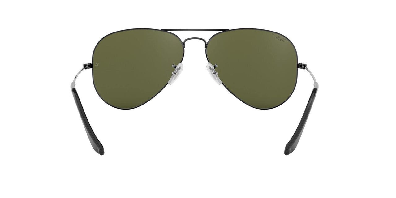 Ray-Ban RB3025 Classic Aviator Sunglasses, Gunmetal/Polarized G-15 Green, 62 mm