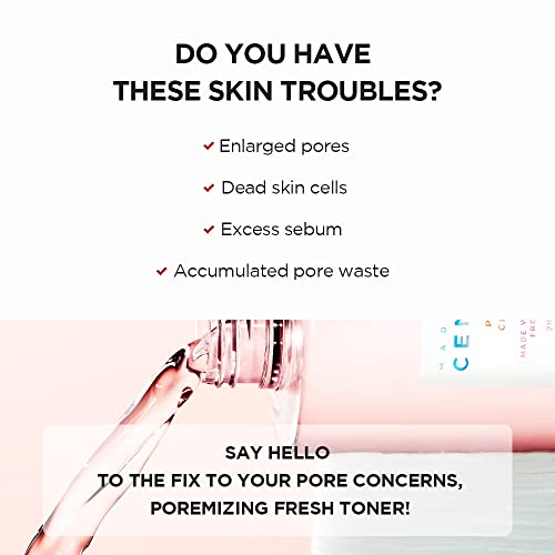 SKIN1004 Madagascar Centella Poremizing Clear Toner 7.1 fl.oz, 210ml for Keratin Plug and Sensitive Skin