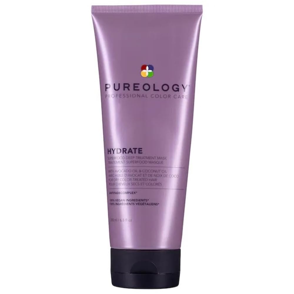 Pureology Hair Mask, Superfood Deep Treatment, Nourishes and Softens Hair, For Dry Colour-Treated Hair, Sulfate-Free, Vegan, Hydrate, 200ml