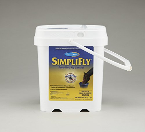 Farnam SimpliFly Feed Through Fly Control for Horses, 3.75 lbs, 60 Day Supply, EPA-Approved Pellets to Prevent Stable Flies in Manure – Safe, Palatable Daily Supplement for Fly Population Control