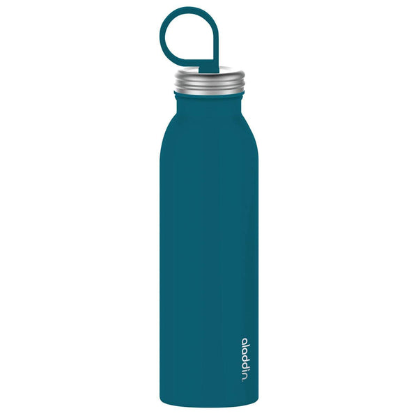 Aladdin Chilled Thermavac Stainless Steel Water Bottle 0.55L Aqua Blue â€“ Insulated Metal Water Bottle - Keeps Cold for 9 Hours - BPA-Free Thermos Flask - Leakproof - Dishwasher Safe
