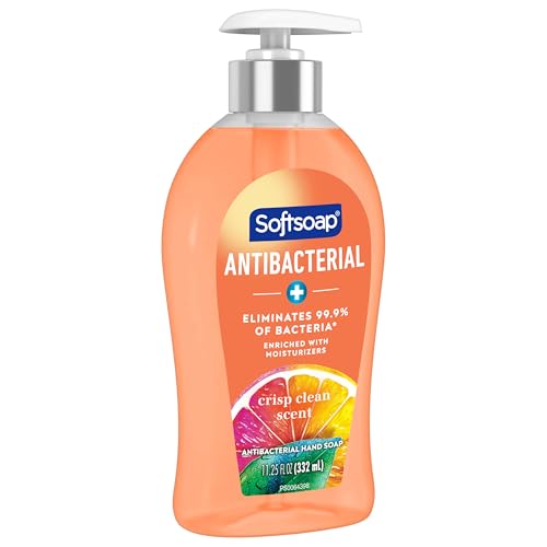 Softsoap Antibacterial Liquid Hand Soap, Crisp Clean Scent, 11.25 Ounce, 6 Pack
