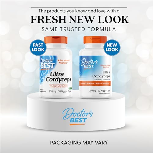 Doctors Best Ultra Cordyceps, Supports Stamina, Vitality & Immunity, Naturally Fermented Cordyceps, Vegan 60 Veggie Caps