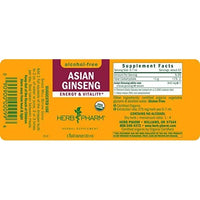 Thumbnail for Herb Pharm Asian (Panax) Ginseng Liquid Glycerite for Energy and Stamina, Alcohol-Free Glycerite, 1 Oz