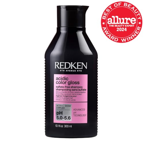 Redken Acidic Color Gloss Sulfate-Free Shampoo - Protects Vibrancy, Salon-Grade Hair Shine, For Color-Treated Hair, 10.1 Fl Oz