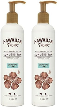 Thumbnail for Hawaiian Tropic Sunless Tan Gradual Tanning Lotion, 12.6oz | Gradual Tan Self Tanning Lotion, Sunless Tanner, Hawaiian Tropic Tanning Lotion, 12.6oz (Pack of 2)