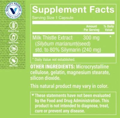 The Vitamin Shoppe Milk Thistle Extract 300 MG (200 Capsules)