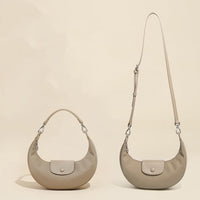 Thumbnail for Covelin Modern Crescent Moon Hobo Bag - Lightweight Nylon Shoulder Bag for Women Pink