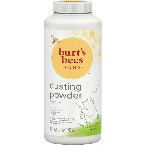 Burt's Bees Baby Dusting Powder, 100% Natural Origin Baby Powder Talc-Free, 7.5 oz. Bottle