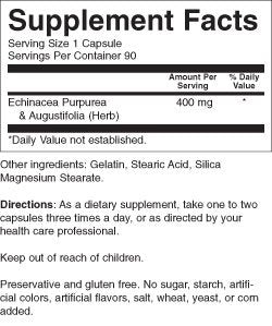 Nature's Blend Echinacea 400 mg 90 Capsules