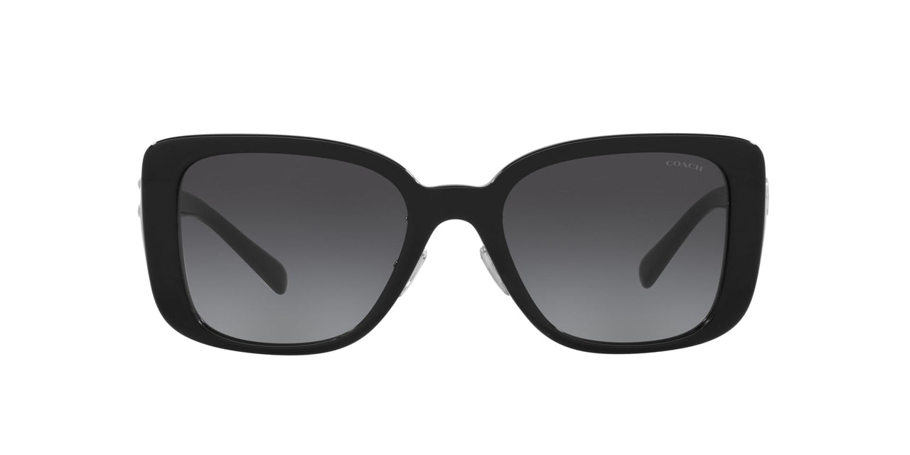 Coach HC8352 Sunglasses, Black/Grey Gradient, 54 mm