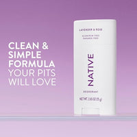 Thumbnail for Image 2 of Native Deodorant Contains Naturally Derived Ingredients, 72 Hour Odor Control, Deodorant for Women and Men, Aluminum Free, Lavender & Rose 2.65oz