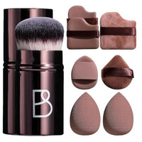 Thumbnail for Image 1 of Default Title for the product BS-MALL Telescopic Kabuki Brush & 7 Sponge Set