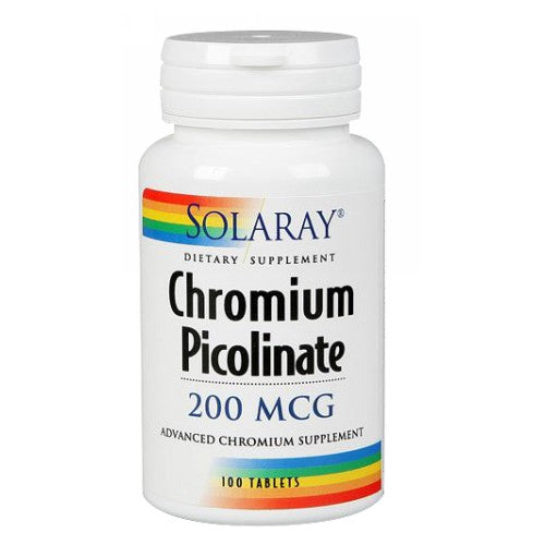 Solaray Chromium Picolinate 200 Mcg 100 Tabs
