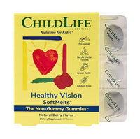 Thumbnail for Image 1 of Default Title for the product ChildLife Essentials Healthy Vision SoftMelts, Berry, 27 Tablets