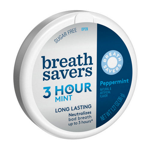 Breath Savers 3 Hour Peppermint Sugar Free Mints 1.27 Oz (Case Of 8)