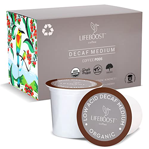 Image 1 of Default Title for the product LIFEBOOST Organic Decaf Low Acid Coffee K Cups, Mold Free, 10 Count