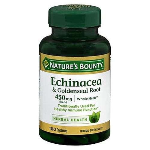 Nature's Bounty Nature's Bounty Echinacea & Goldenseal Root Capsules 450 mg 100 Caps