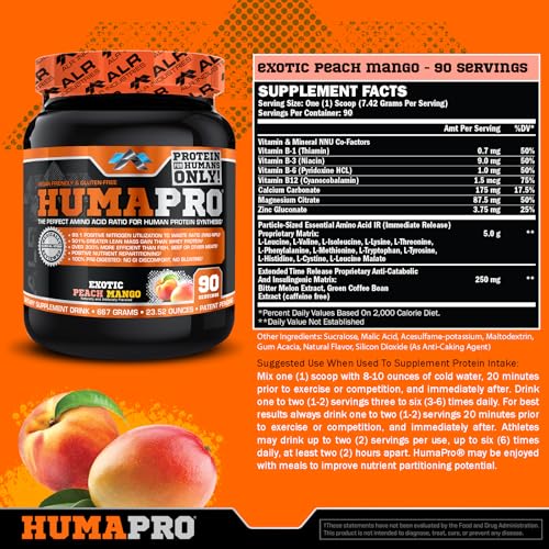 Image 2 of ALR Industries Humapro Vegan EAA Formula Peach Mango 90 Servings