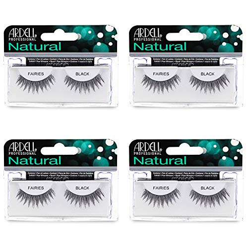Image 1 of Default Title for the product Ardell Natural False Eyelashes Fairies - Black, Lightweight Reusable Strip Lashes, 4 Pack