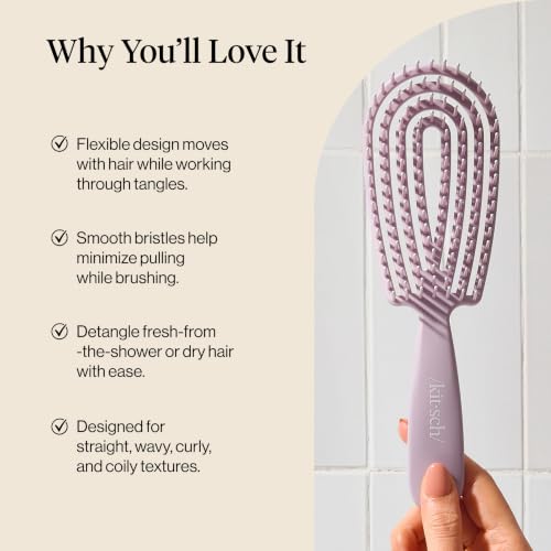 Image 5 of Kitsch Flexi Flow Detangler Brush, Hair Brushes For Women - Soft Violet