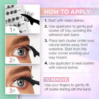 Thumbnail for Image 5 of Ardell Press On Lashes Naked Soft Volume Pre Glued Lash Clusters 30 ct
