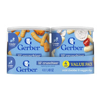 Thumbnail for Image 1 of Default Title for the product Gerber Stage 3 Baby Food Snacks Value Pack Lil’ Crunchies 4PK
