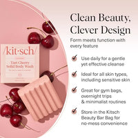 Thumbnail for Image 3 of Kitsch Cleansing Tart Cherry Body Wash Bar Soap - 4oz