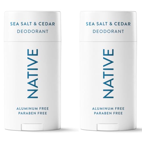 Image 1 of Default Title for the product Native Deodorant Contains Naturally Derived Ingredients, 72 Hour Odor Control, Aluminum Free, Sea Salt & Cedar 2.3 oz (Pack of 2)