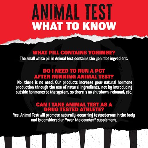 Image 2 of Animal Test Testosterone Booster Supplement for Men | 21 Day Pill Packs