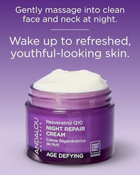 Thumbnail for Image 4 of Andalou Naturals Resveratrol Q10 Night Repair Cream, 1.7 Ounce