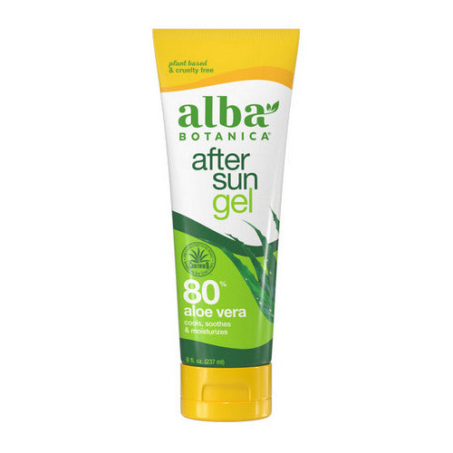 Alba Botanica After Sun Gel 98% Aloe Vera 8 Oz