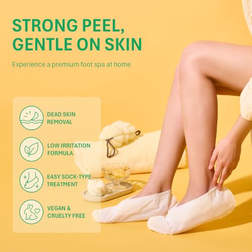 Image 4 of Purederm Foot Peeling Mask for Dry Cracked Feet, Exfoliating Treatment for Dead Skin & Calluses
